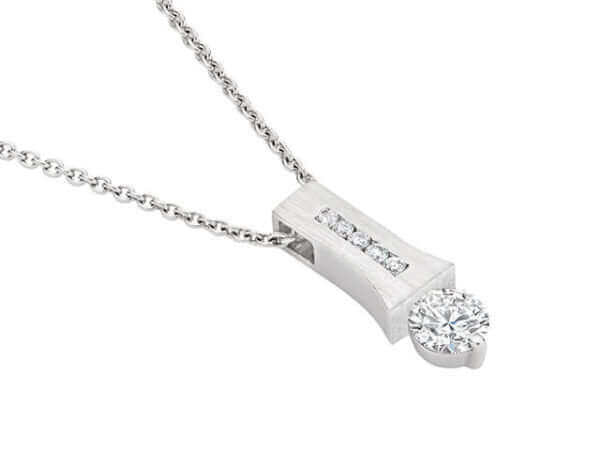 Tension set diamond necklace -Emery C1006