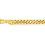 18ct yellow gold men's cuban link bracelet.