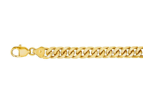 18ct yellow gold men's cuban link bracelet.