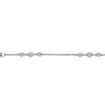An 18ct white gold bezel set diamond bracelet with .025ct and .05ct diamonds.