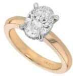 An exquisite Oval Diamond Engagement Ring with Diamond Hidden Halo C560 featuring a stunning oval cut diamond.