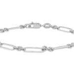 white gold Marion Paperclip Gold Bracelet.