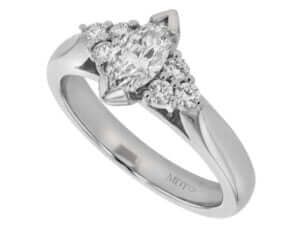 Marquise diamond engagement ring featuring a stunning marquise-shaped diamond, perfect for symbolizing your eternal love and commitment. This exquisite engagement ring boasts the brilliance of a high-quality diamond, elegantly