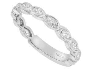 A Ladies Marquise Diamond Wedding Band C1069, crafted with white gold.