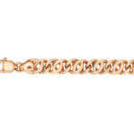 Unique mens 9ct rose gold bracelet