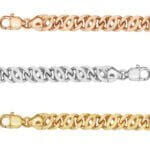 Three different styles of Men’s unique 9ct Gold Bracelets C1126.