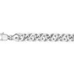 Unique mens 9ct white gold bracelet