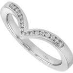 A white gold Pointed Diamond Wedding Ring with Channel Setting C1068