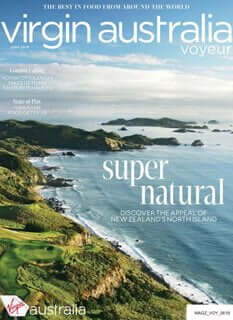 New Zealand North Island scenic coastline on magazine cover