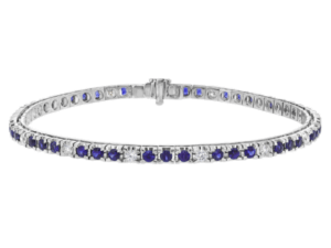 blue sapphire and diamond tennis bracelet c926