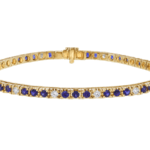 blue sapphire and diamond tennis bracelet c926