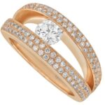 diamond tension set design with grain set split band c952