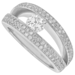diamond tension set design with grain set split band c952
