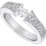 bow ring diamond wedding band in yellow gold c1056 (copy)