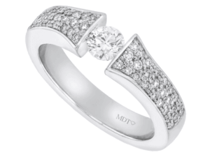 bow ring diamond wedding band in yellow gold c1056 (copy)