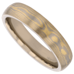 mokume gane wedding ring in 18ct white and yellow gold c701 4