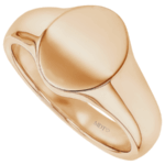 oval shape men’s signet ring in 18ct Rose gold c657