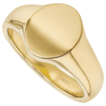 oval shape men’s signet ring in 18ct Yellow gold c657