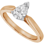 pear shape diamond solitaire engagement ring c363
