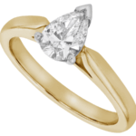 pear shape diamond solitaire engagement ring c363