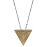 triangle mokume gane gold pendant c795