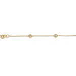 bezel set diamond rose gold bracelets c1140