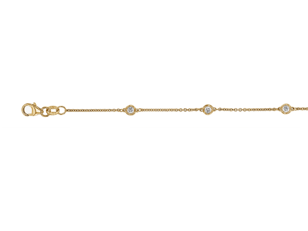 bezel set diamond rose gold bracelets c1140