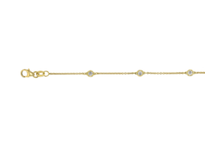 bezel set diamond yellow gold bracelets c1140