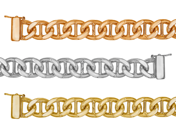 gold anchor bracelet chain
