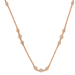 gold bezel set diamond necklace chains c986