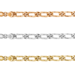 Mens gold figaro bracelet c1138