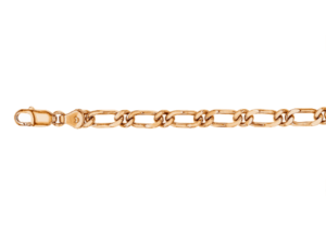 Mens figaro rose gold bracelet