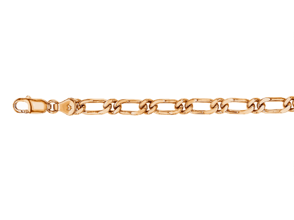 Mens figaro rose gold bracelet