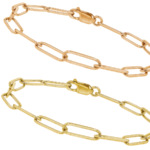 gold paperclip bracelet chains