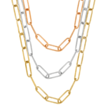 18carat gold paperclip chain necklace