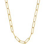 gold paperclip chain necklace