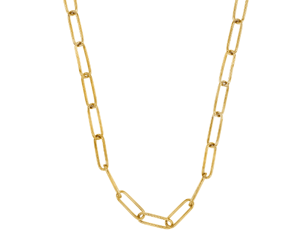 gold paperclip chain necklace