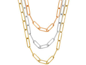 18carat gold paperclip chain necklace