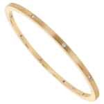 hammer set diamond solid 18ct rose gold bangle