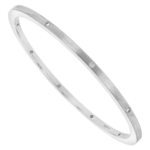 hammer set diamond solid 18ct white gold bangle