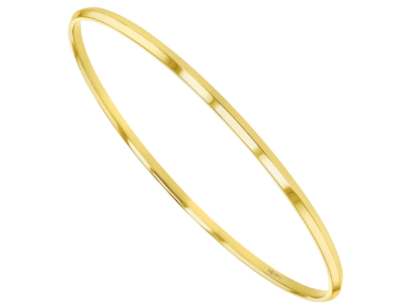 knife edge solid 18ct rose gold bangle