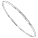 knife edge solid 18ct White gold bangle