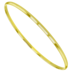 knife edge solid 18ct yellow gold bangle