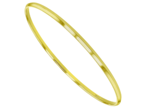 knife edge solid 18ct yellow gold bangle