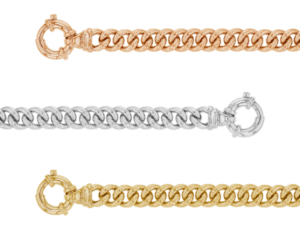 ladies gold belcher bracelet c1136