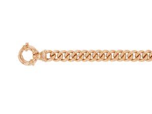 18ct rose gold ladies belcher bracelet