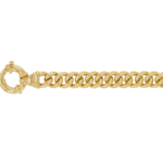 ladies 18ct yellow gold belcher bracelet c1136