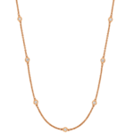 gold bezel set diamond necklace chains c986