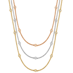 ladies gold chain with bezel set diamond c986
