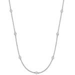 gold bezel set diamond necklace chains c986